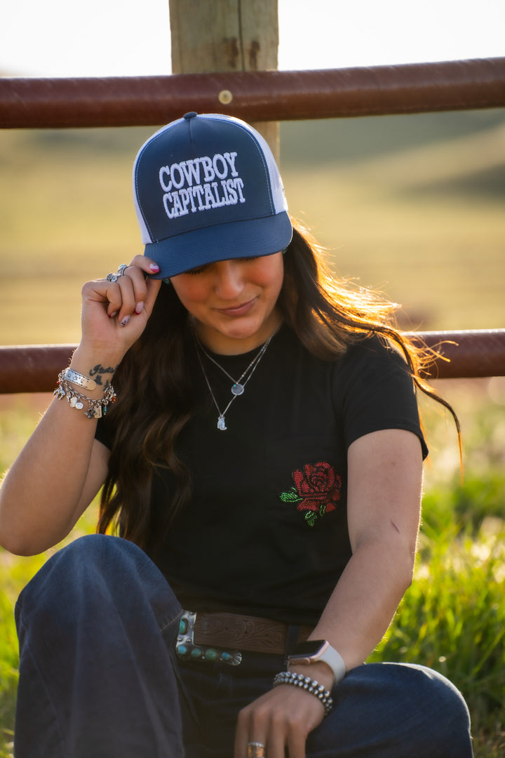 Cowboy Capitalist Ballcap Navy/White