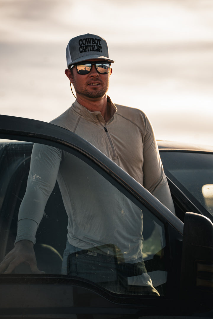 Cowboy Capitalist Ballcap Grey/White