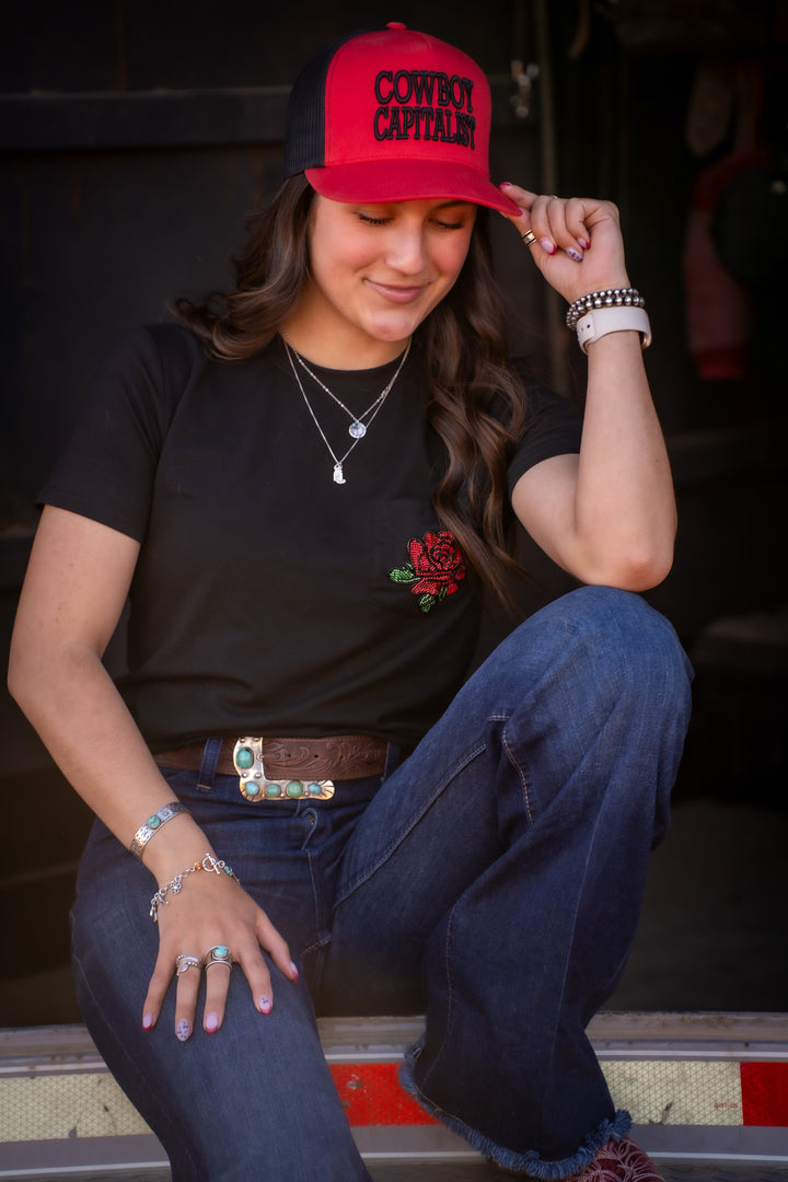 Cowboy Capitalist Ballcap Red/Black