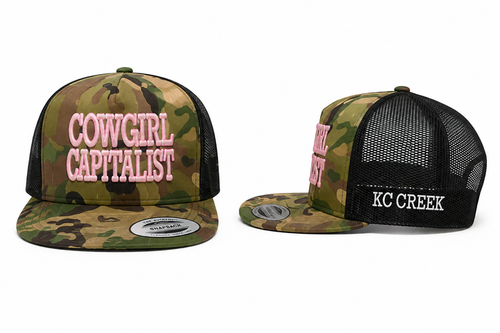 Cowgirl Capitalist Ballcap Camo/Pink