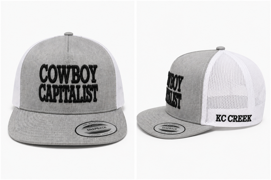 Cowboy Capitalist Ballcap Grey/White
