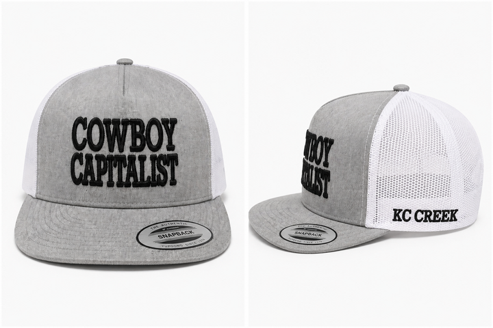 Cowboy Capitalist Ballcap Grey/White