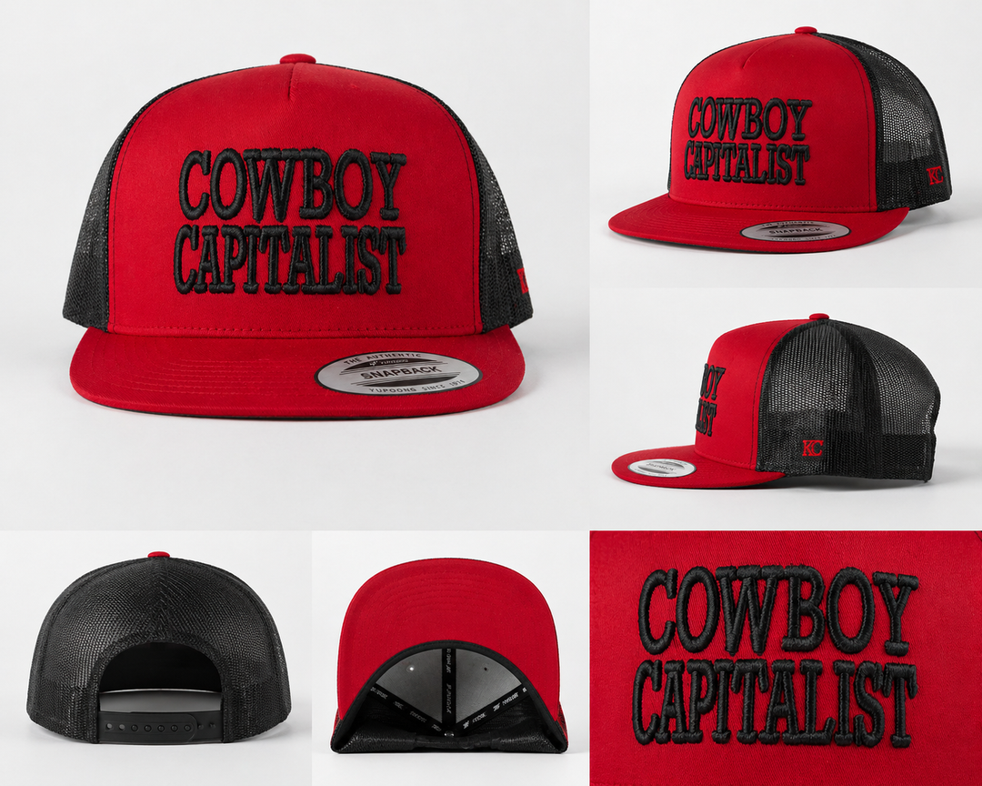 Cowboy Capitalist Ballcap Red/Black
