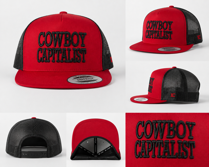 Cowboy Capitalist Ballcap Red/Black
