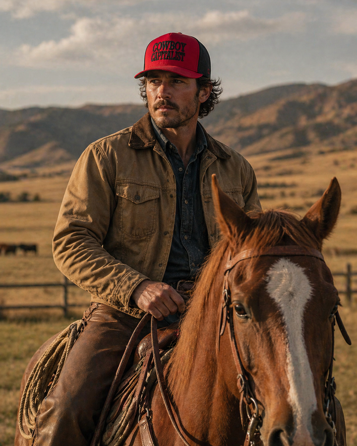 Cowboy Capitalist Ballcap Red/Black