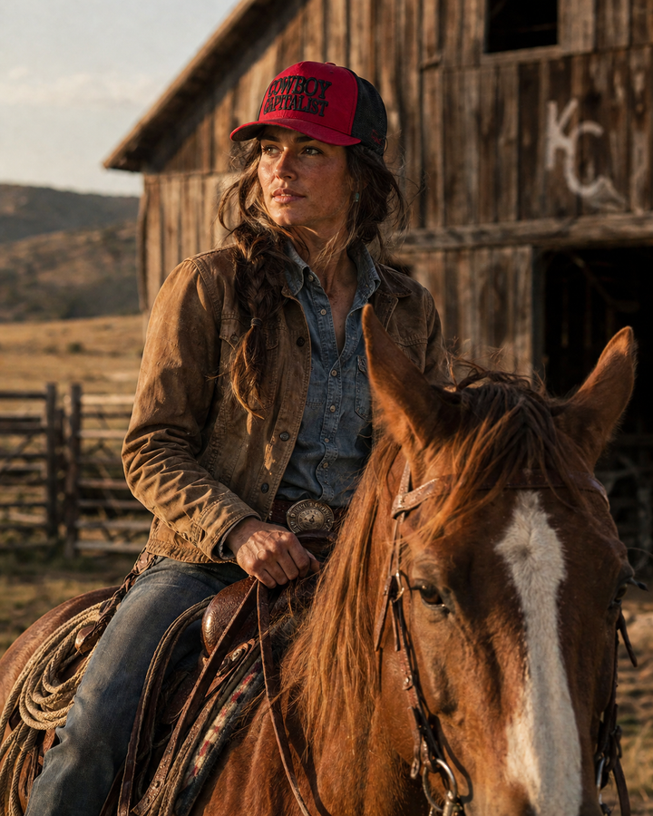 Cowboy Capitalist Ballcap Red/Black