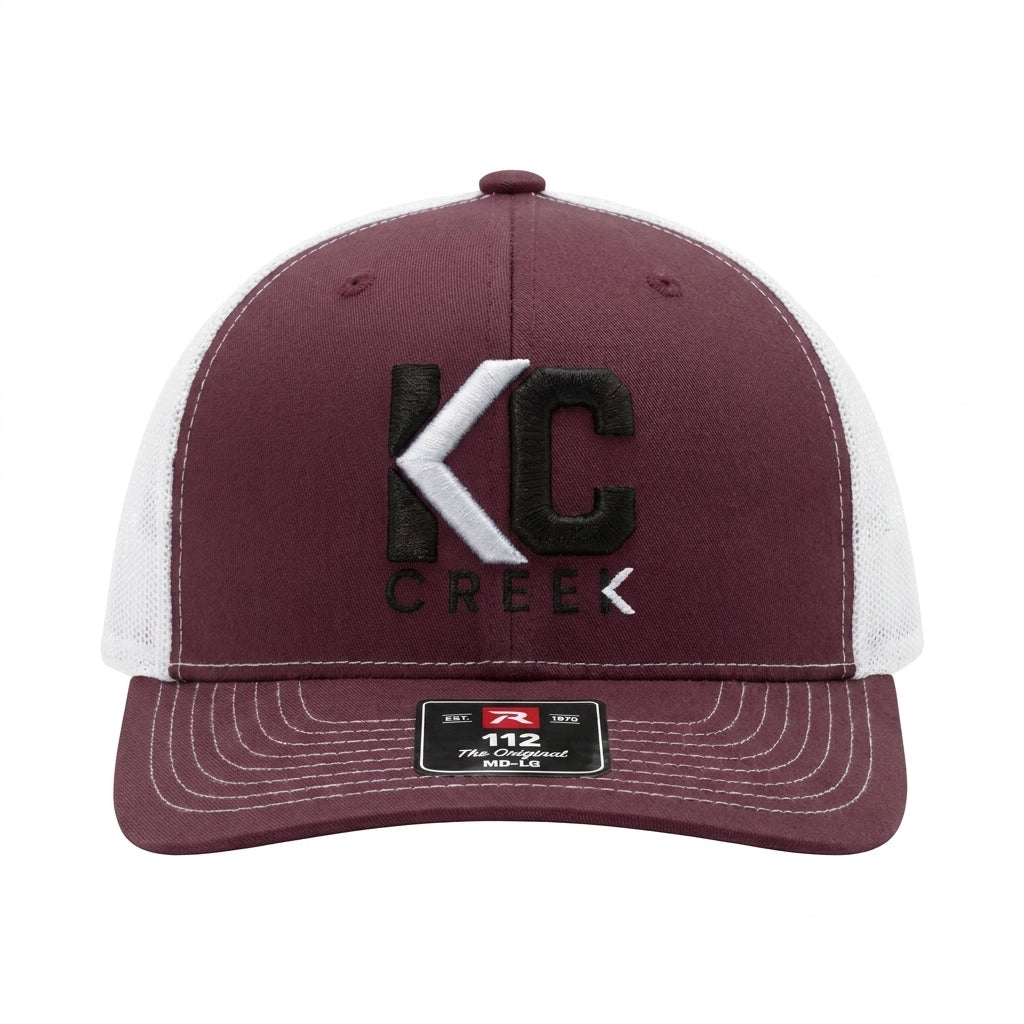 KC Creek Maroon Mesh Back Ball Cap