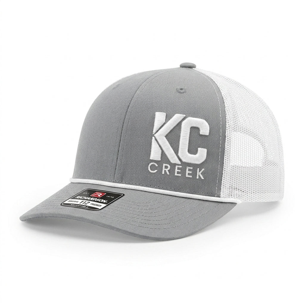 KC Creek Heather Grey &amp; White Mesh Back Ball Cap